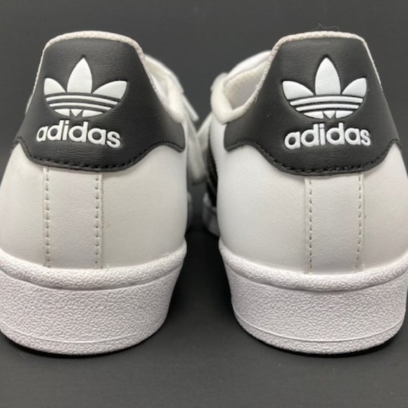 ADIDAS - Superstar La Marque Aux 3 Bandes Leather Shoe Sz 4 - Picture 5 of 7